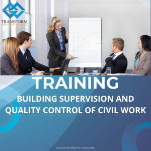 TRAINING BUILDING SUPERVISION AND QUALITY CONTROL OF CIVIL WORK