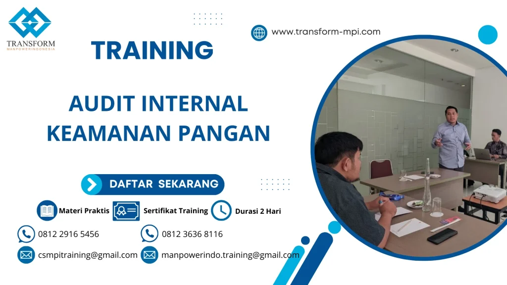 TRAINING AUDIT INTERNAL KEAMANAN PANGAN