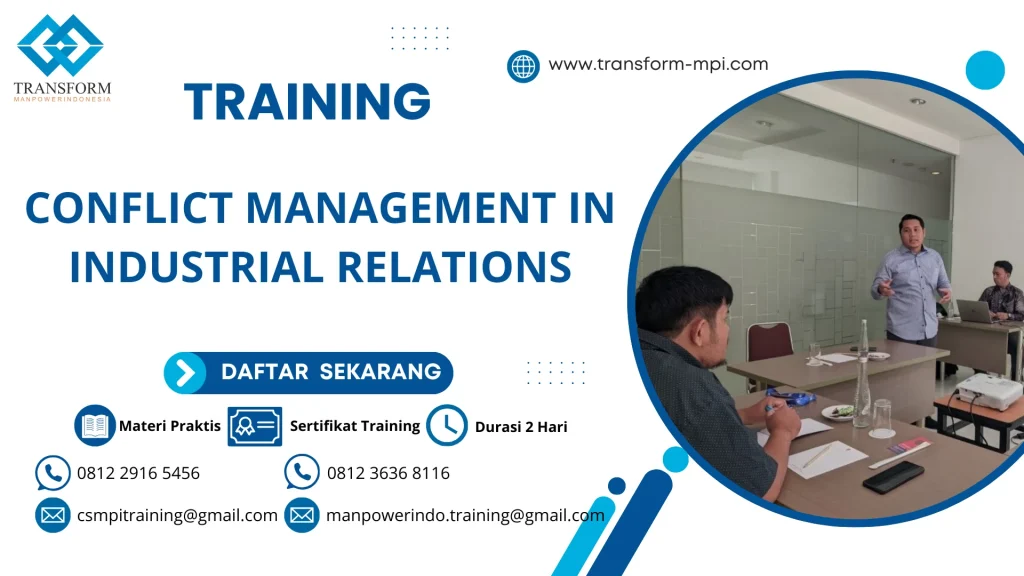 TRAINING CONFLICT MANAGEMENT IN INDUSTRIAL RELATIONS