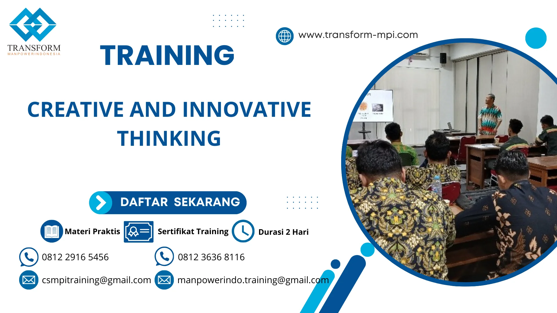 TRAINING CREATIVE AND INNOVATIVE THINKING