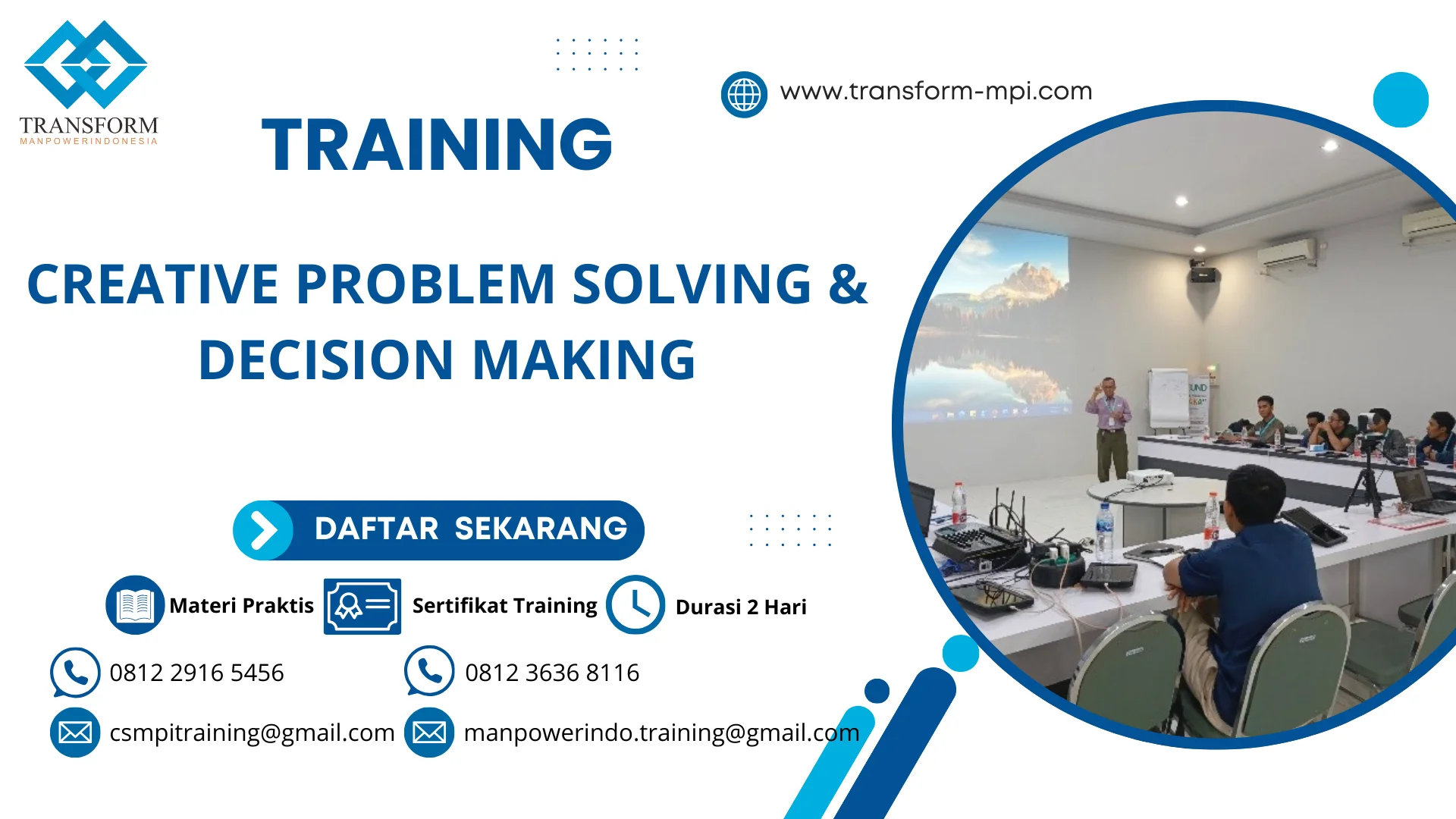 TRAINING CREATIVE PROBLEM SOLVING & DECISION MAKING