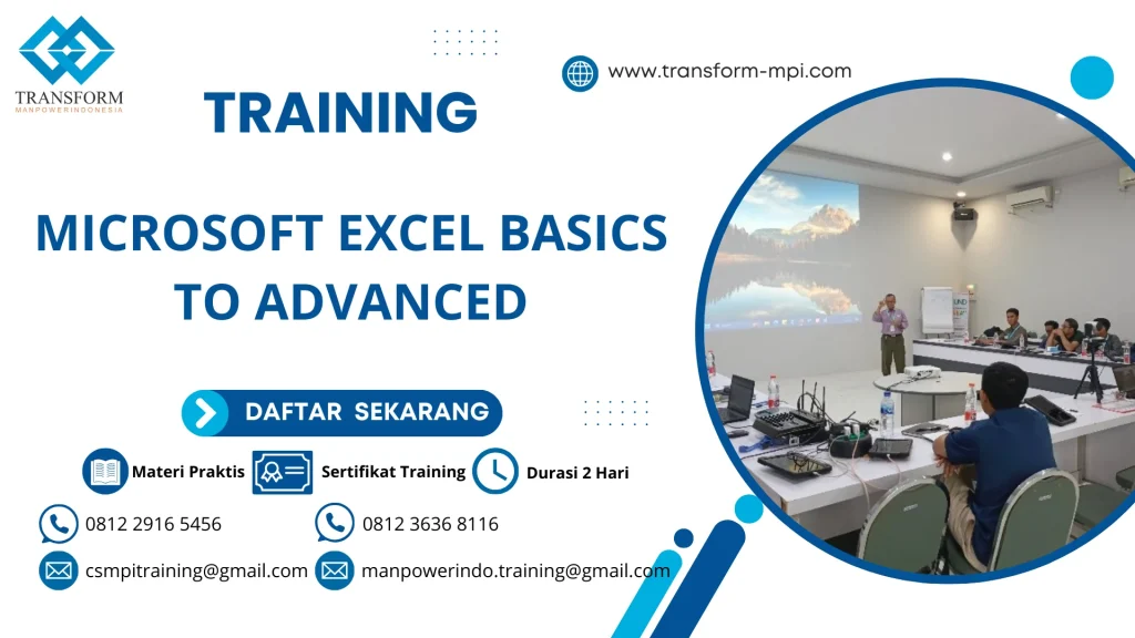 TRAINING MICROSOFT EXCEL BASICS TO ADVANCED