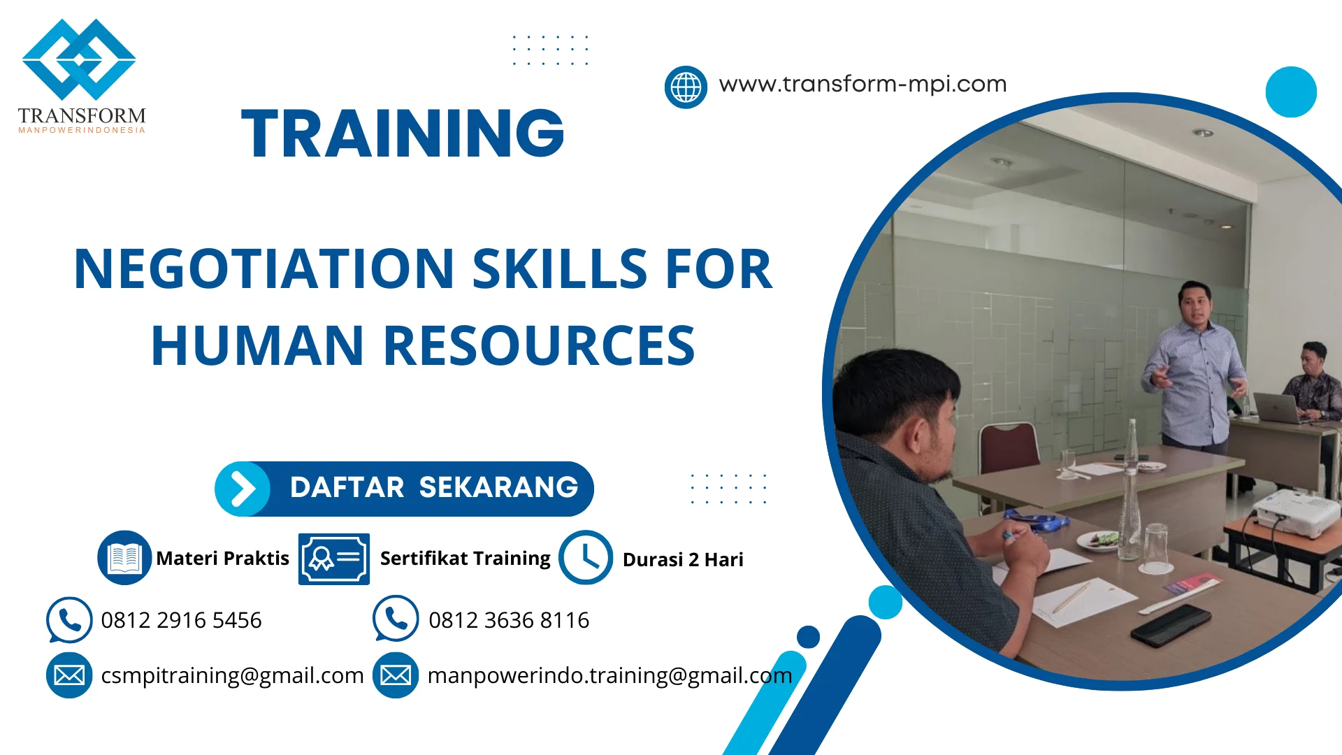 TRAINING NEGOTIATION SKILLS FOR HUMAN RESOURCES