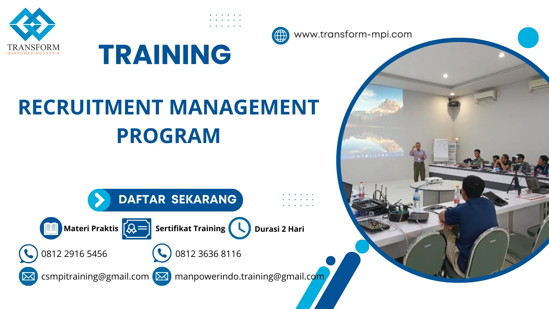 TRAINING RECRUITMENT MANAGEMENT PROGRAM