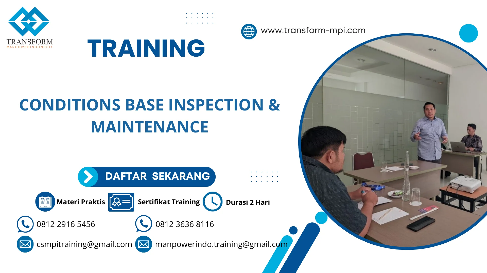 TRAINING CONDITIONS BASE INSPECTION & MAINTENANCE