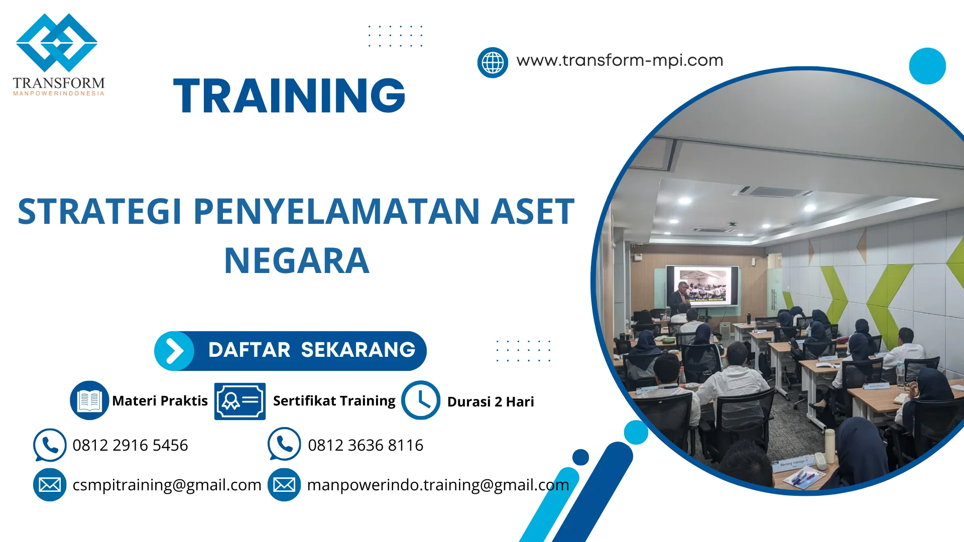 TRAINING STRATEGI PENYELAMATAN ASET NEGARA