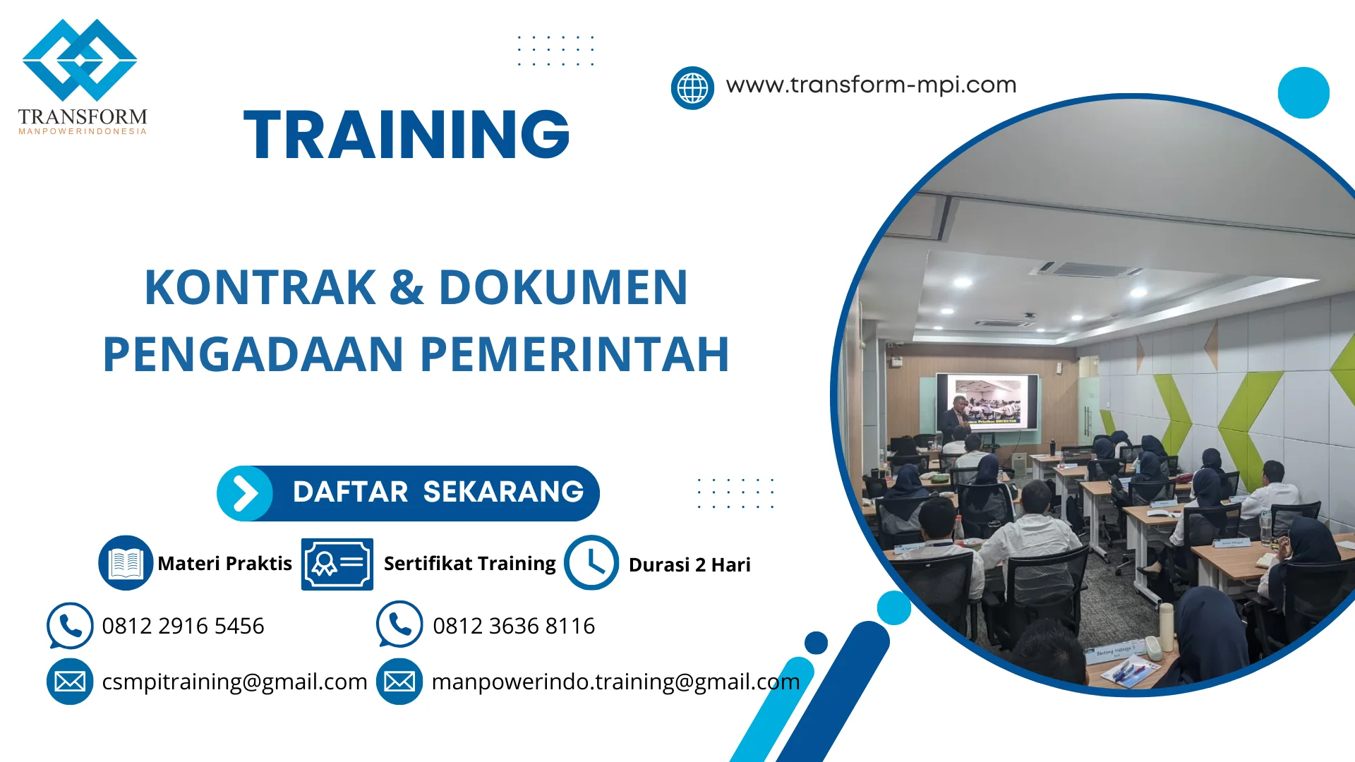 TRAINING KONTRAK & DOKUMEN PENGADAAN PEMERINTAH