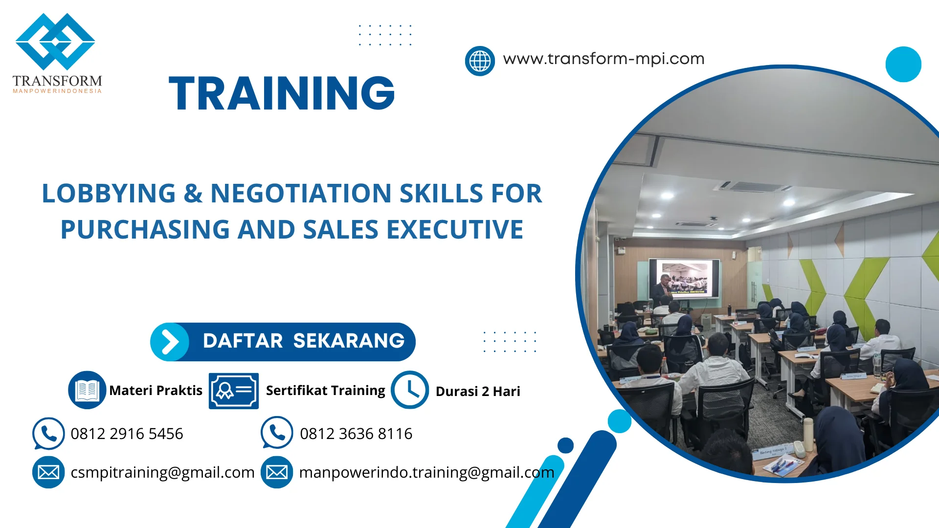 TRAINING LOBBYING & NEGOTIATION SKILLS FOR PURCHASING AND SALES EXECUTIVE