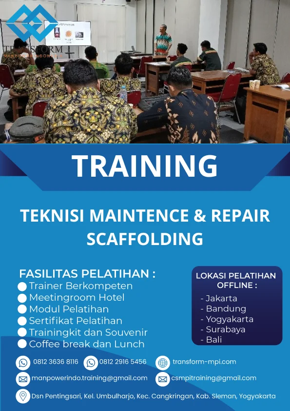TRAINING TEKNISI MAINTENCE & REPAIR SCAFFOLDING