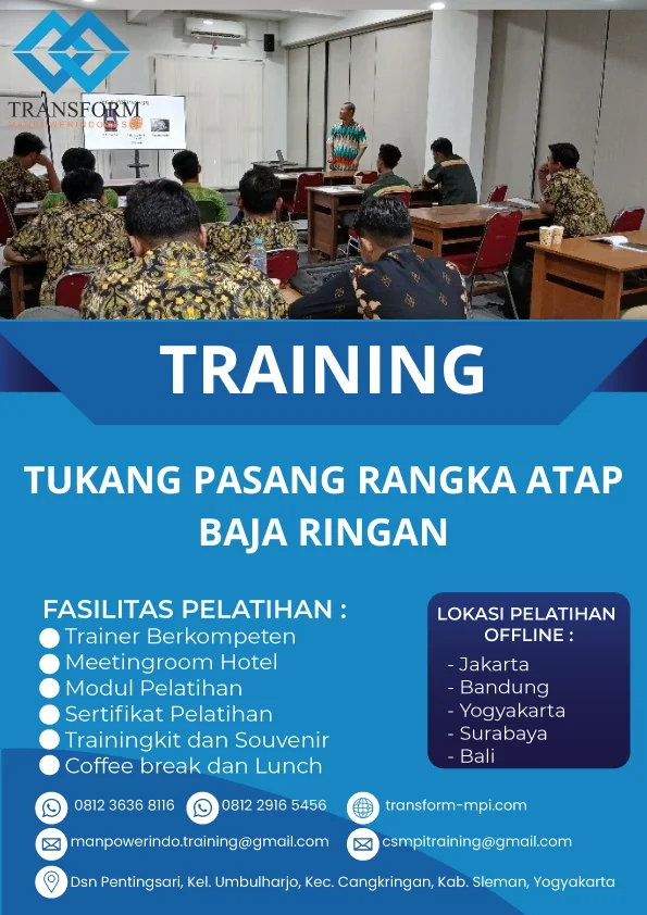 TRAINING TUKANG PASANG RANGKA ATAP BAJA RINGAN