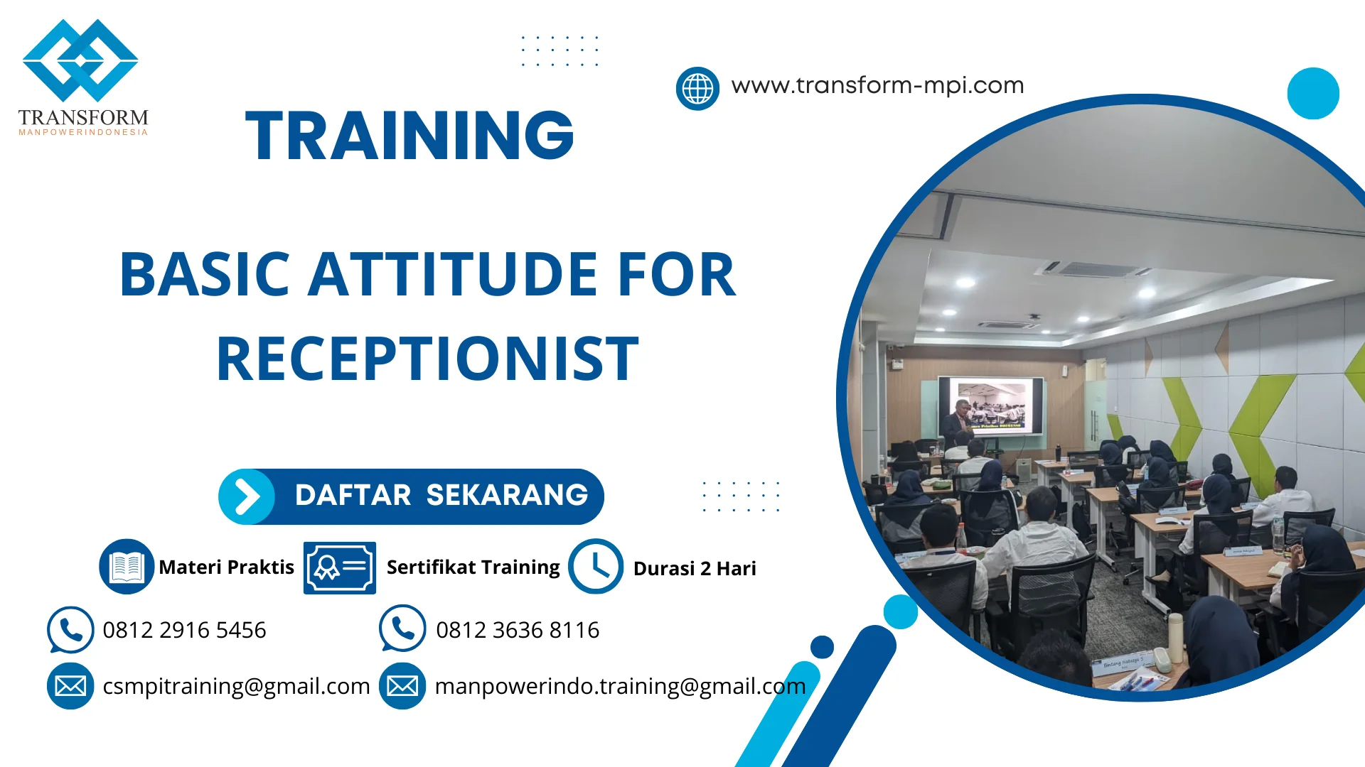 TRAINING BASIC ATTITUDE FOR RECEPTIONIST