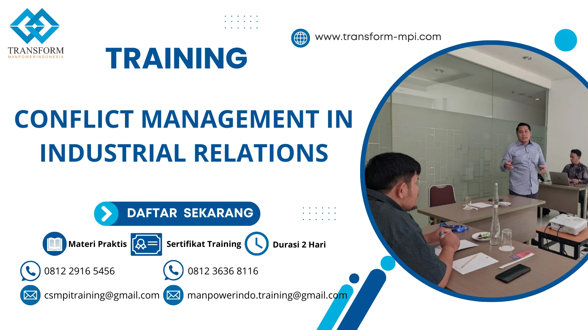 TRAINING CONFLICT MANAGEMENT IN INDUSTRIAL RELATIONS