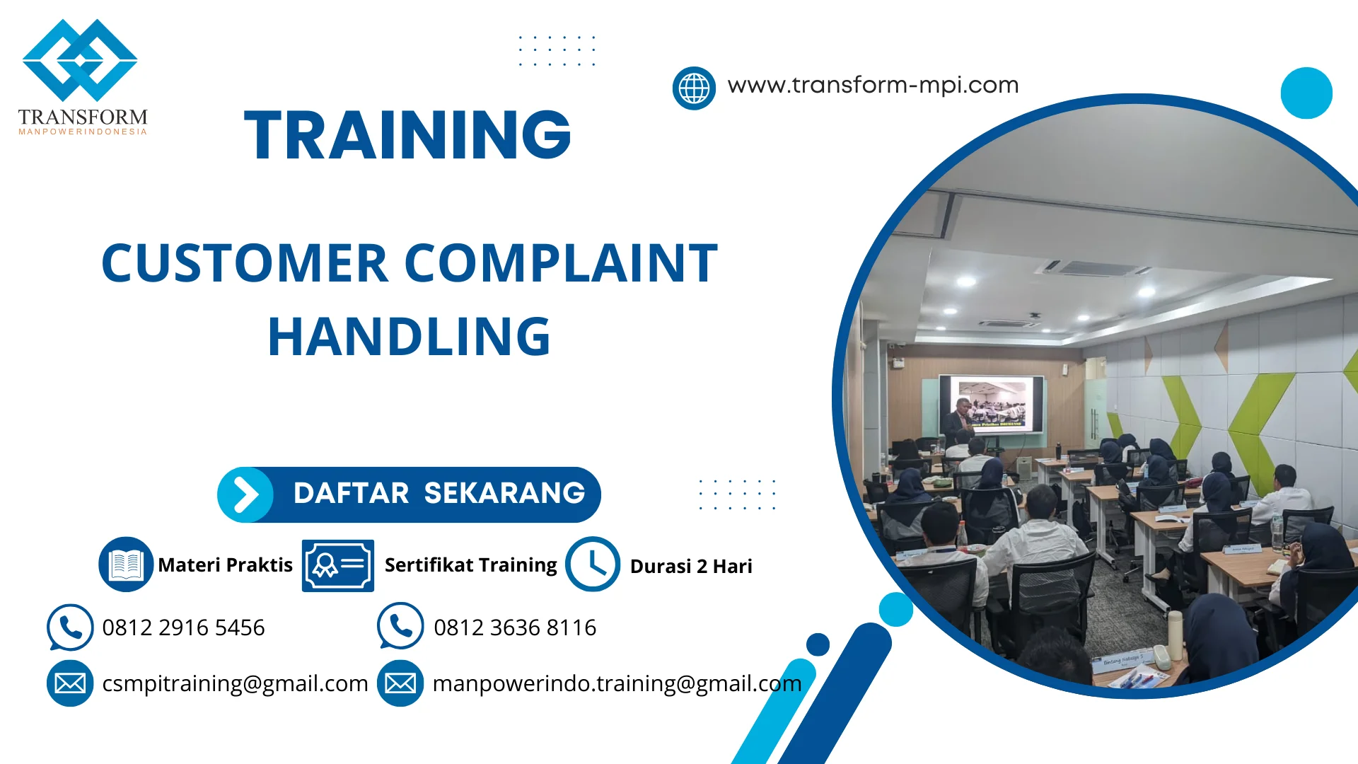 TRAINING CUSTOMER COMPLAINT HANDLING