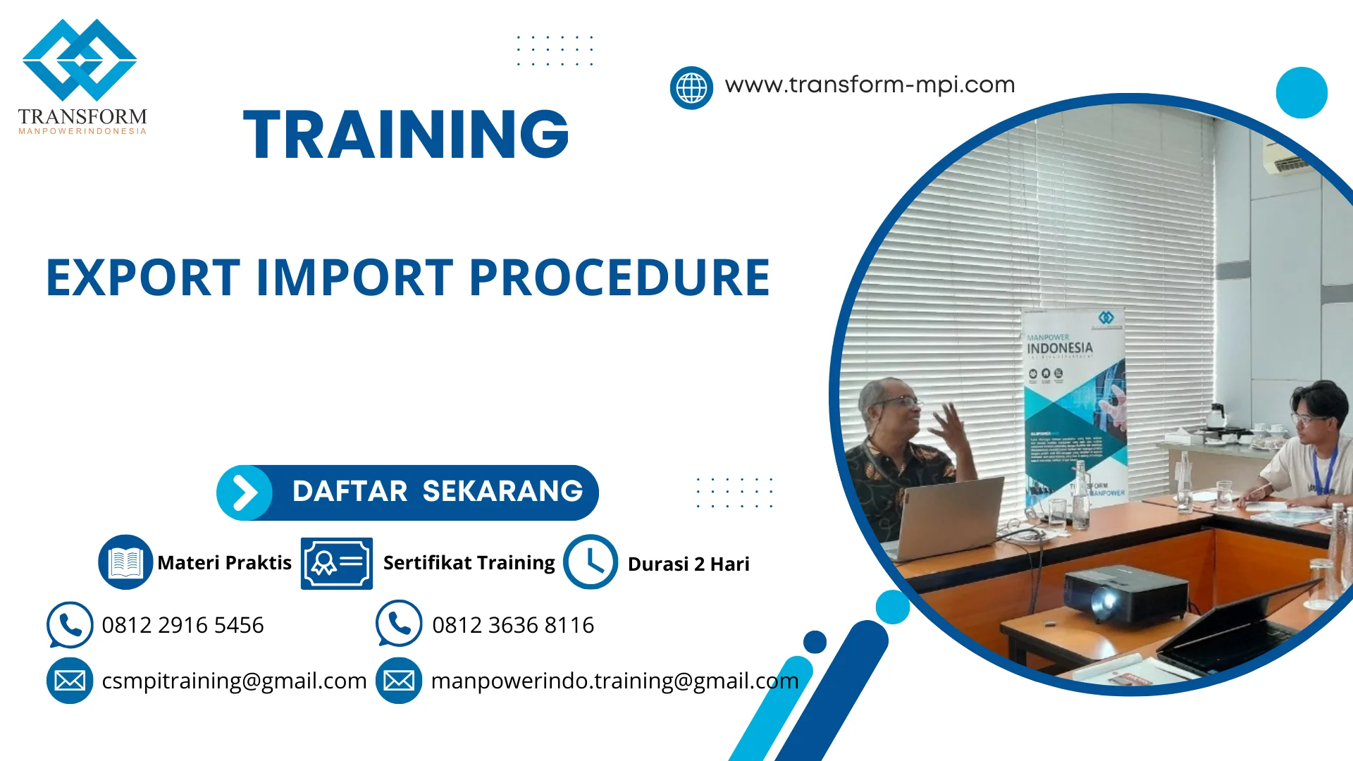 TRAINING EXPORT IMPORT PROCEDURE