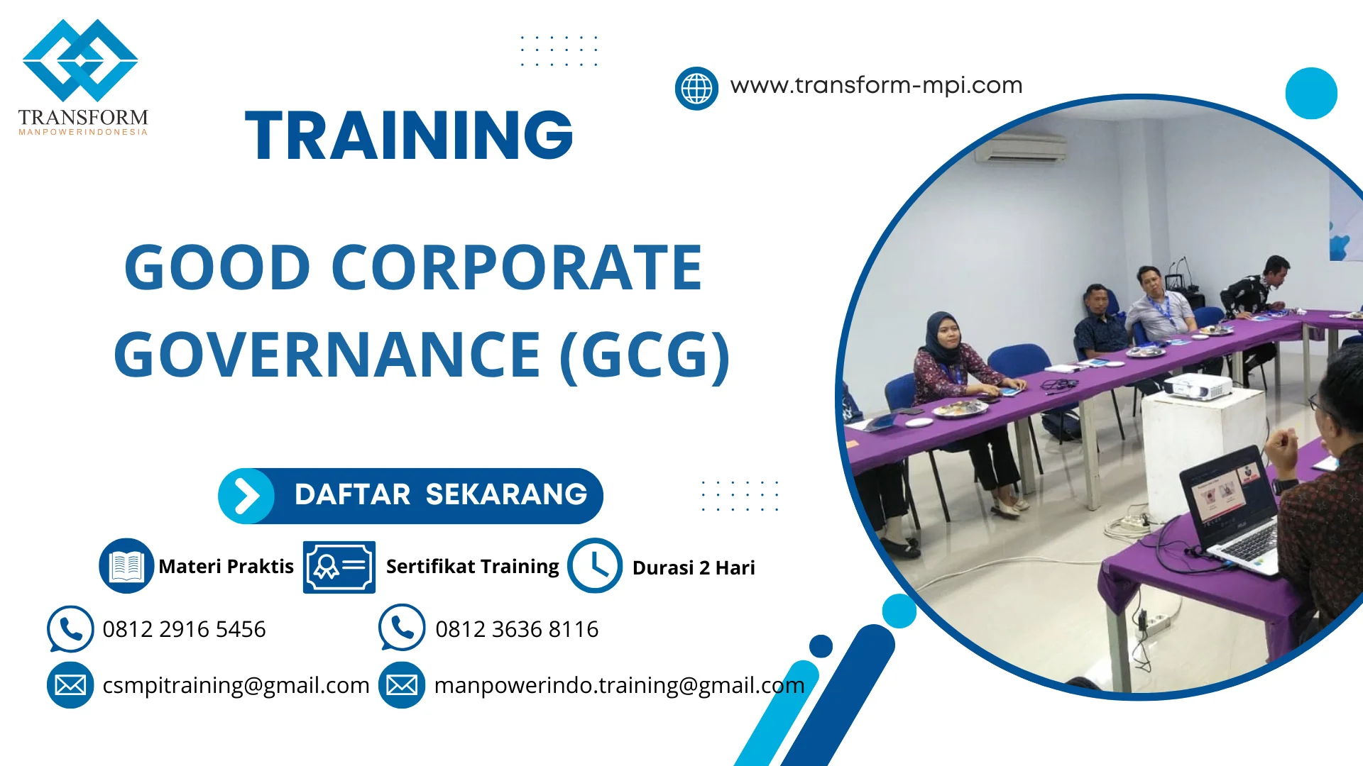 TRAINING GOOD CORPORATE GOVERNANCE (GCG)