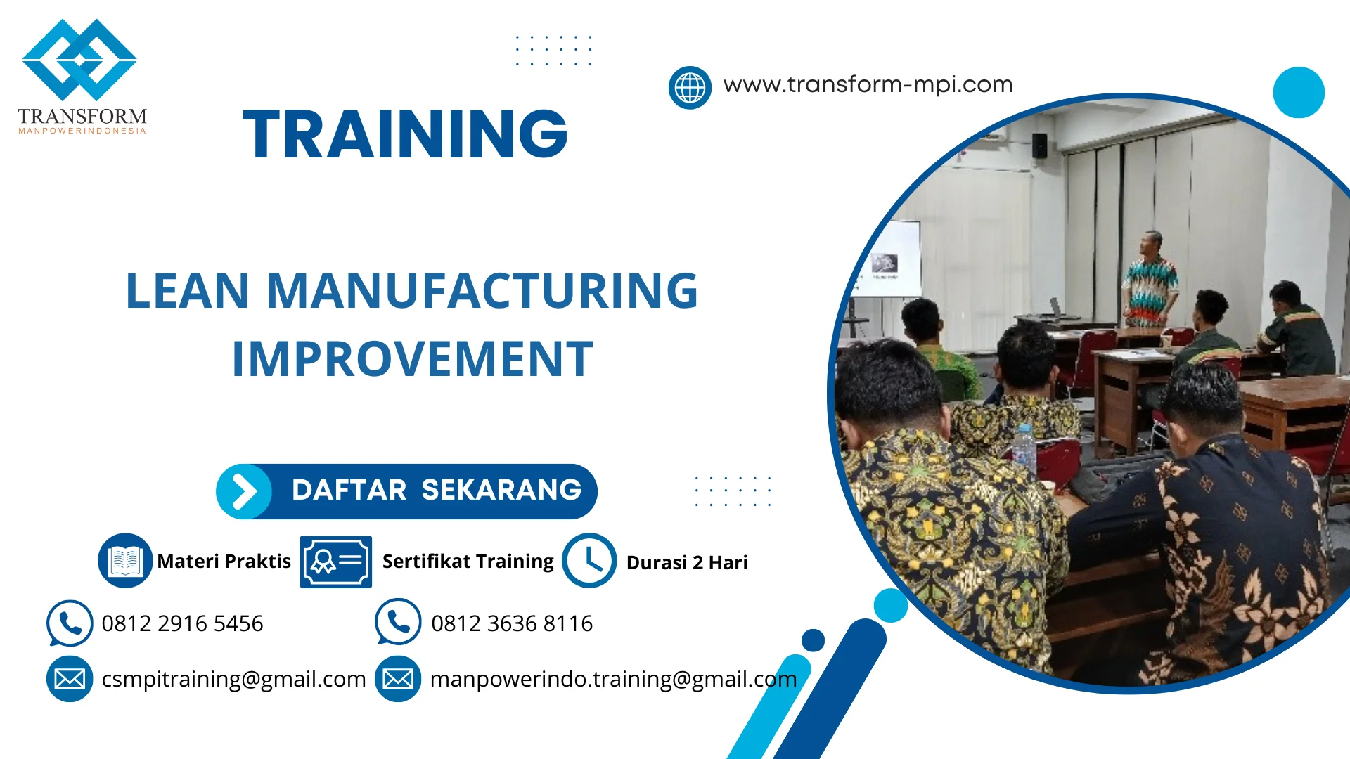 TRAINING LEAN MANUFACTURING IMPROVEMENT