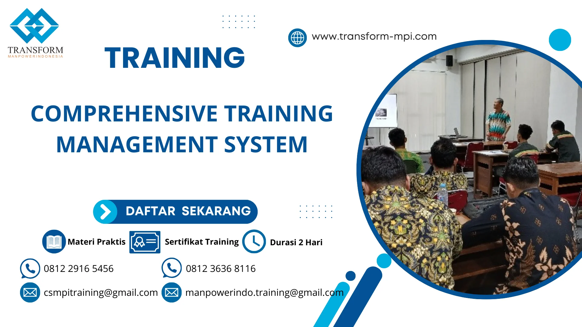 TRAINING COMPREHENSIVE TRAINING MANAGEMENT SYSTEM