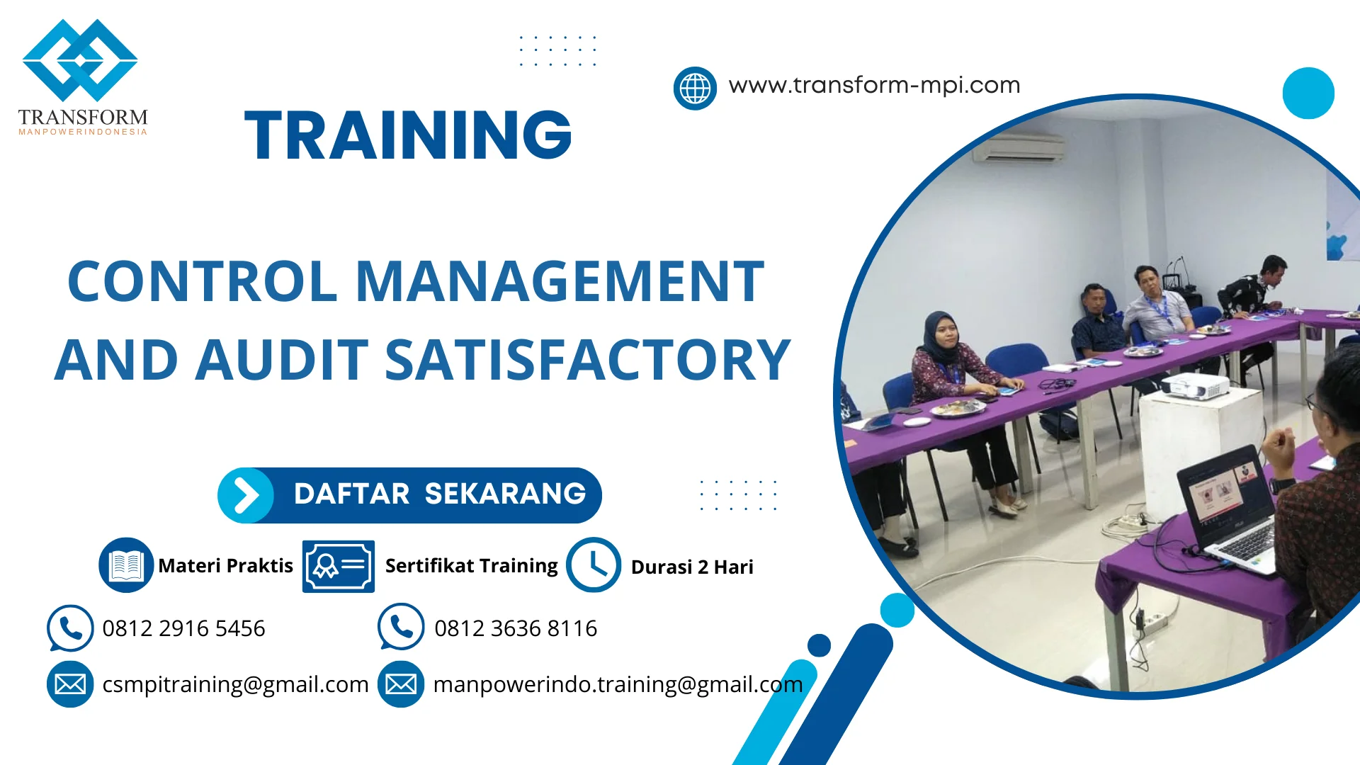 TRAINING CONTROL MANAGEMENT AND AUDIT SATISFACTORY