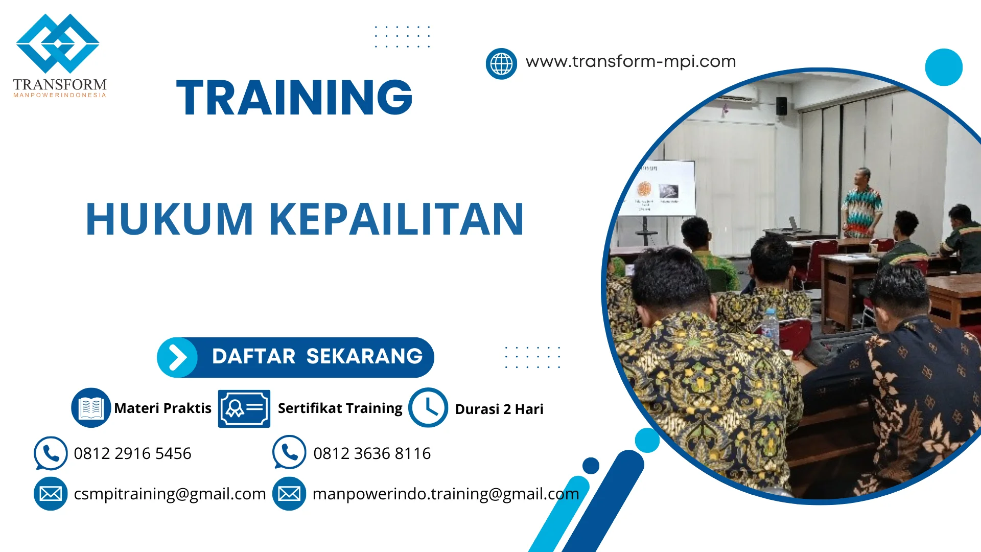 TRAINING HUKUM KEPAILITAN