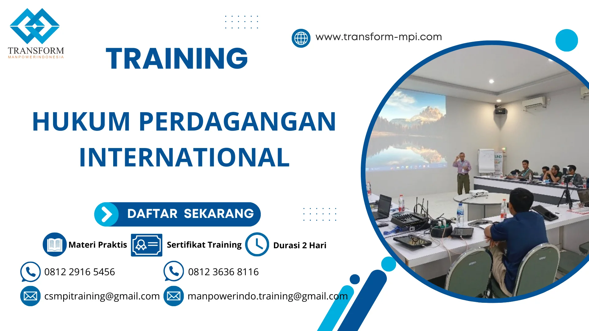 TRAINING HUKUM PERDAGANGAN INTERNATIONAL