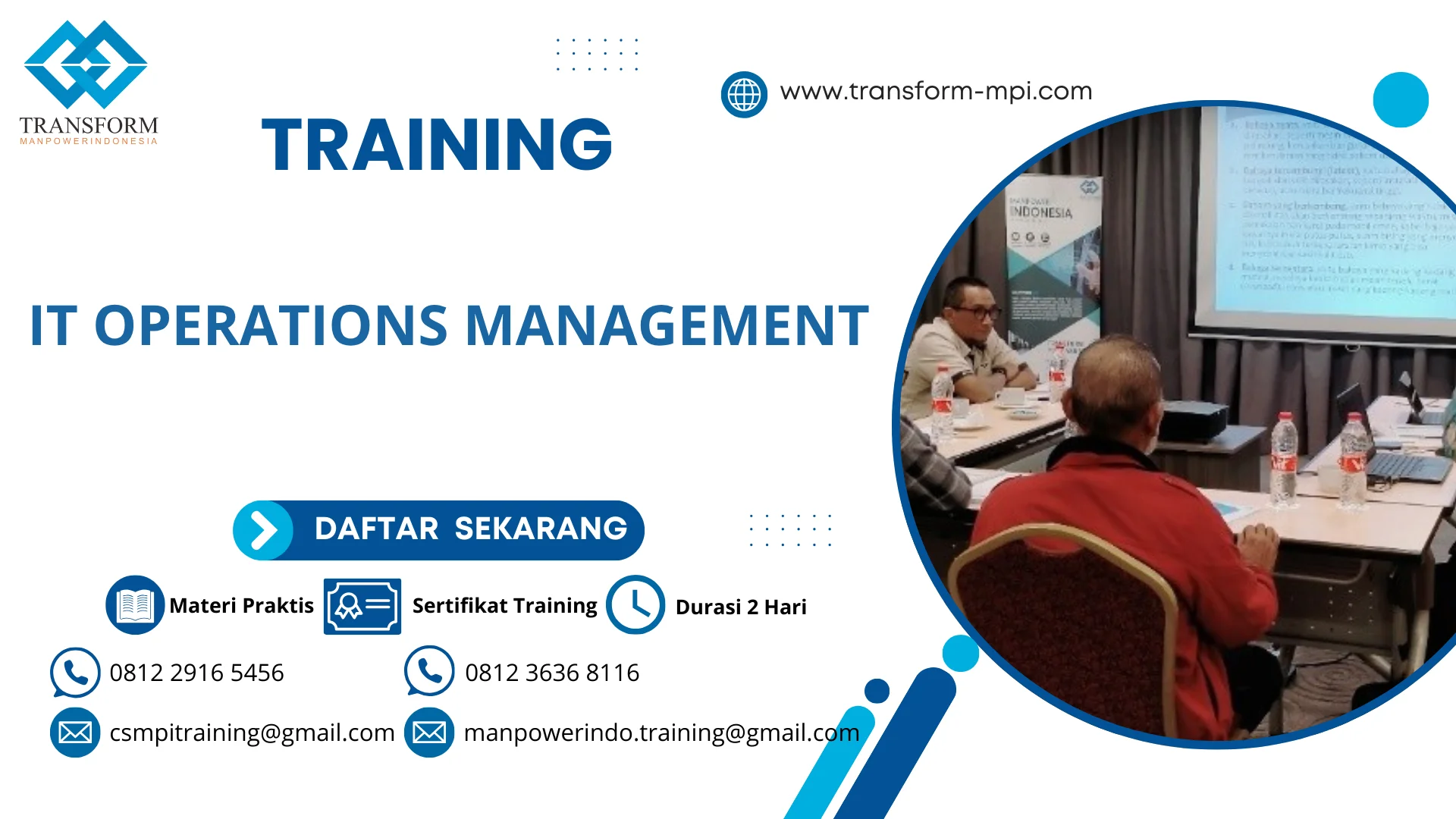 TRAINING IT OPERATIONS MANAGEMENT