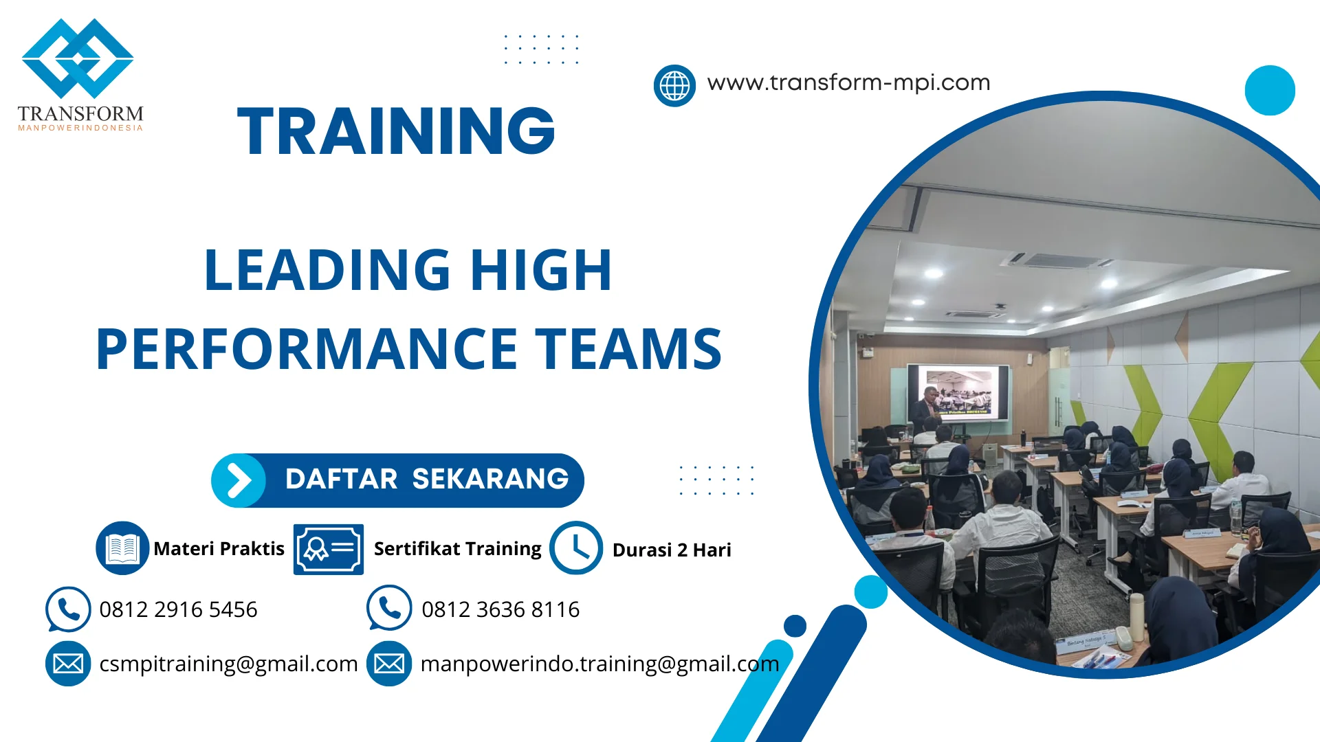TRAINING LEADING HIGH PERFORMANCE TEAMS