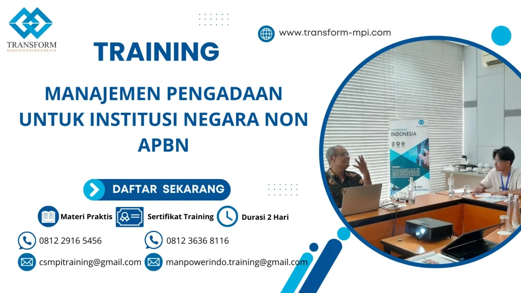 TRAINING MANAJEMEN PENGADAAN UNTUK INSTITUSI NEGARA NON APBN