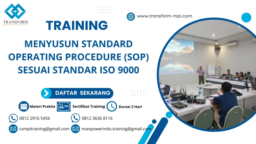 TRAINING MENYUSUN STANDARD OPERATING PROCEDURE (SOP) SESUAI STANDAR ISO 9000