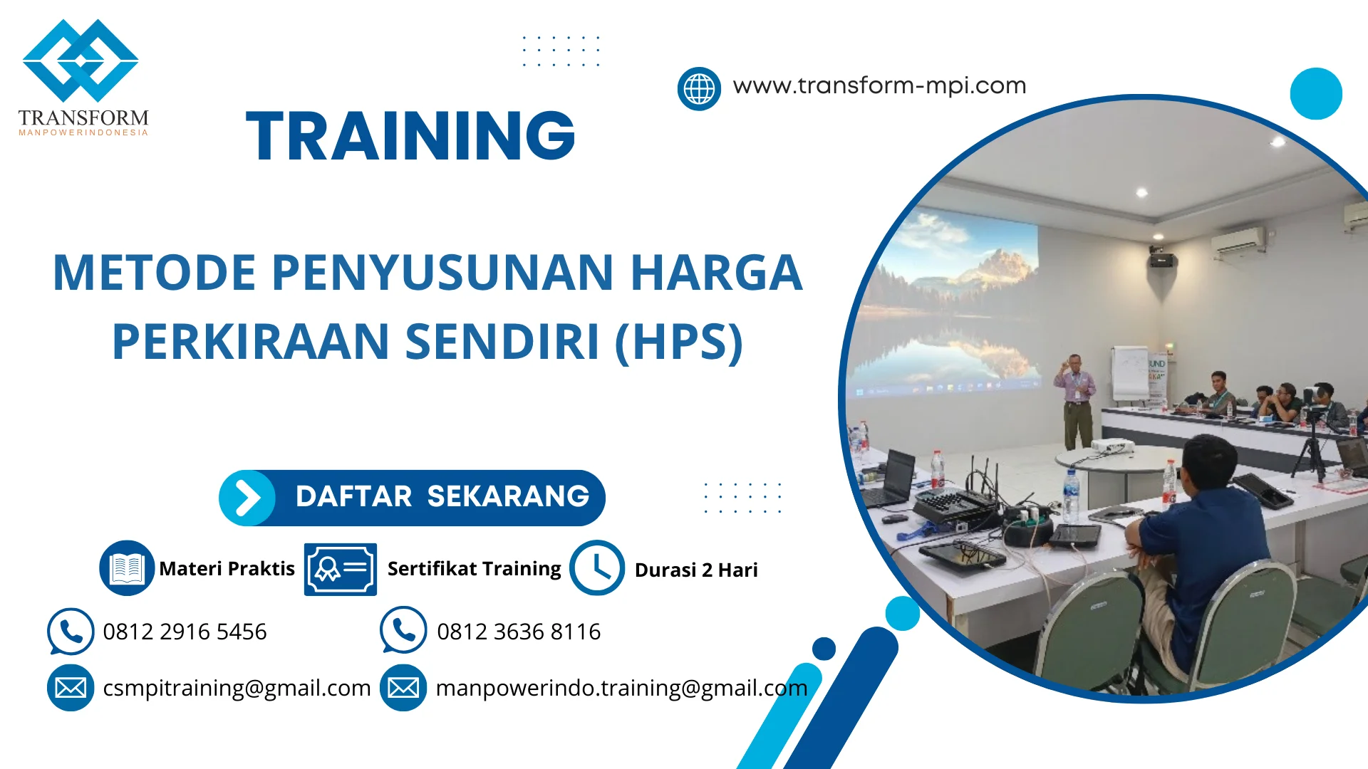 TRAINING METODE PENYUSUNAN HARGA PERKIRAAN SENDIRI (HPS)