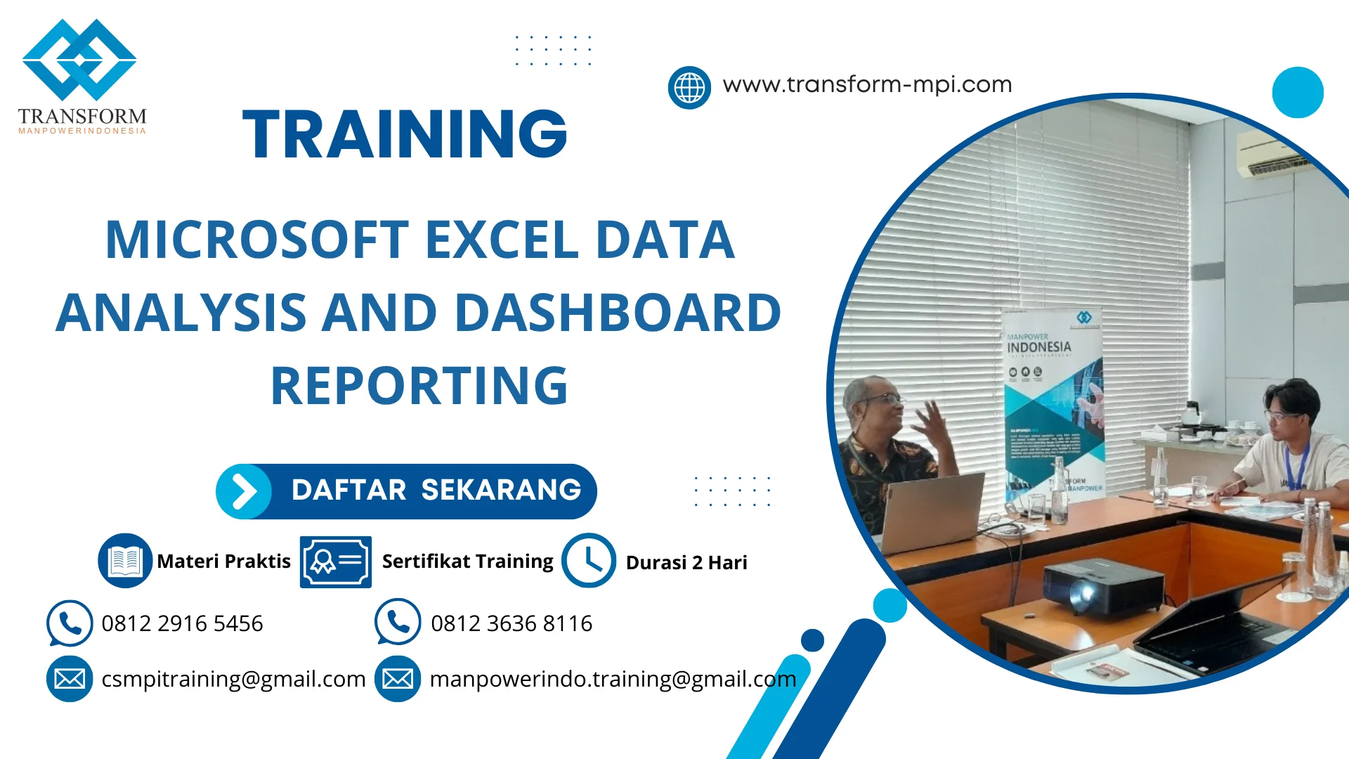 TRAINING MICROSOFT EXCEL DATA ANALYSIS AND DASHBOARD REPORTING