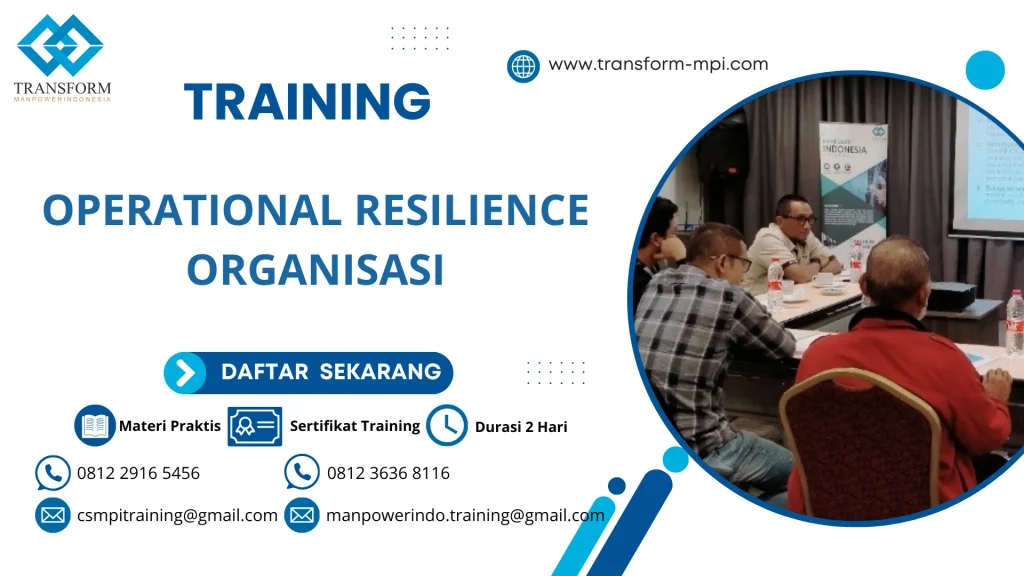 TRAINING OPERATIONAL RESILIENCE ORGANISASI