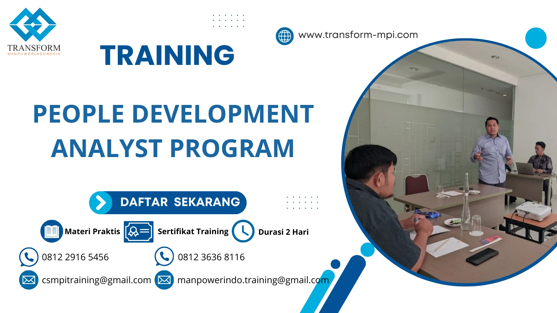 TRAINING PEOPLE DEVELOPMENT ANALYST PROGRAM