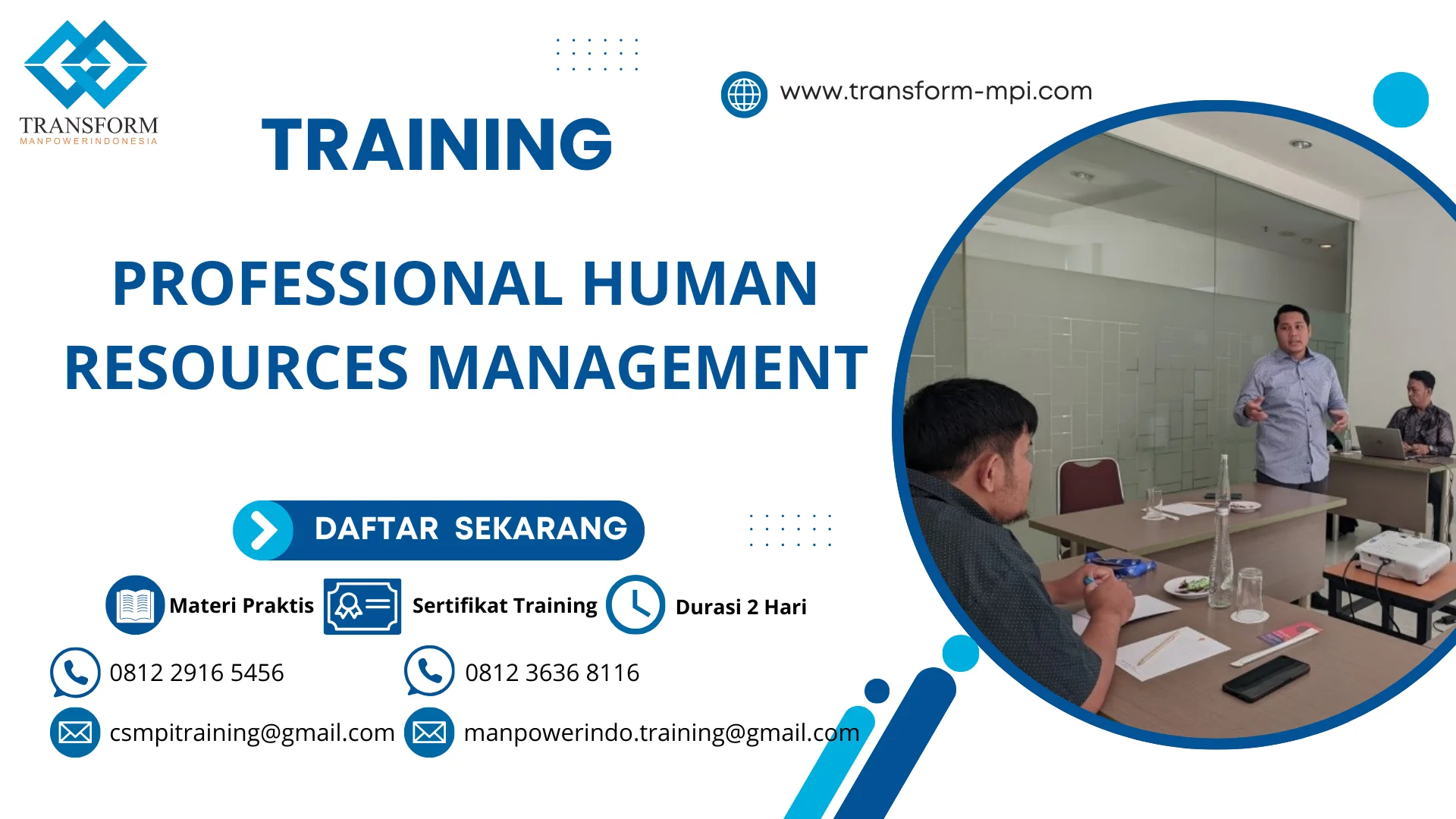TRAINING PROFESSIONAL HUMAN RESOURCES MANAGEMENT