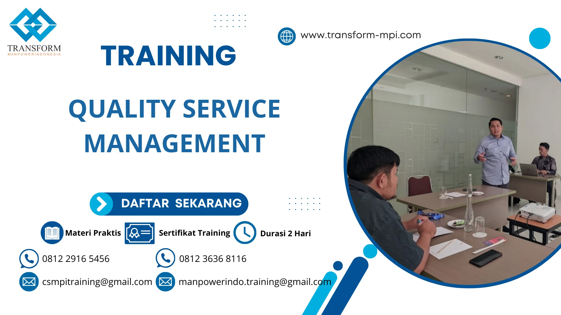 TRAINING QUALITY SERVICE MANAGEMENT