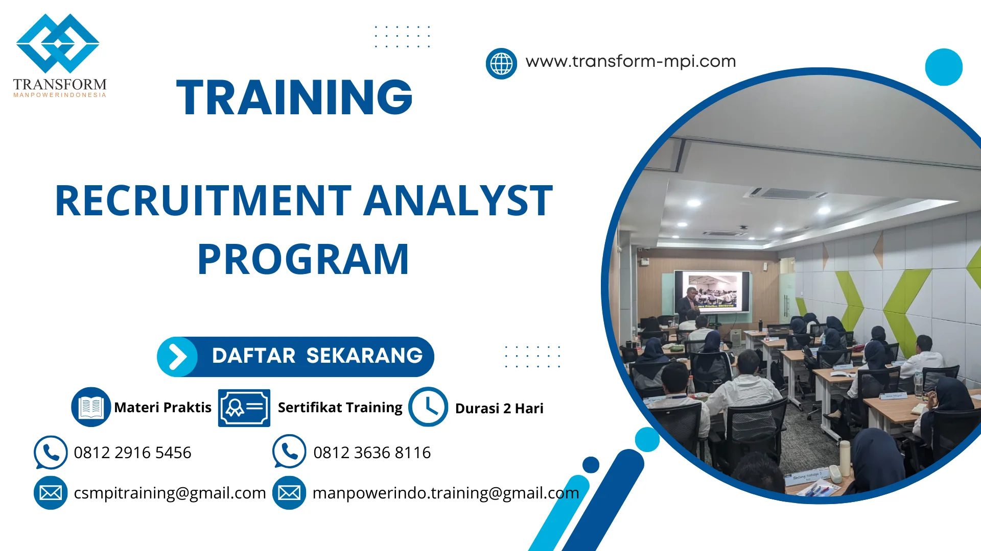 TRAINING RECRUITMENT ANALYST PROGRAM
