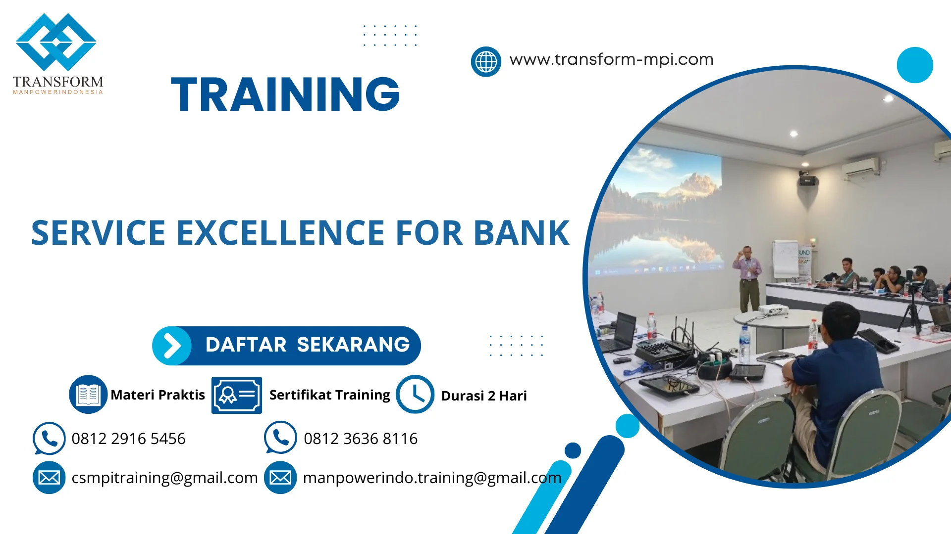 TRAINING SERVICE EXCELLENCE FOR BANK