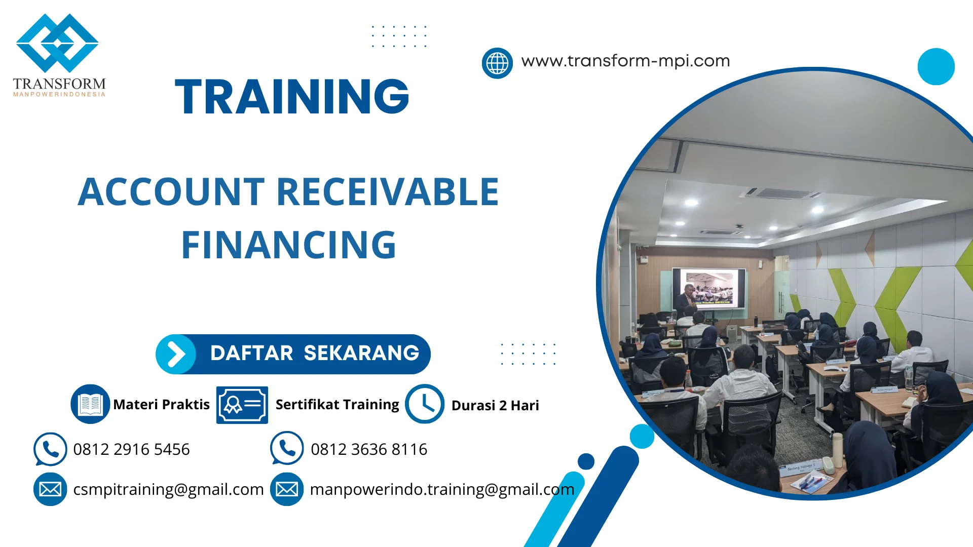 TRAINING ACCOUNT RECEIVABLE FINANCING