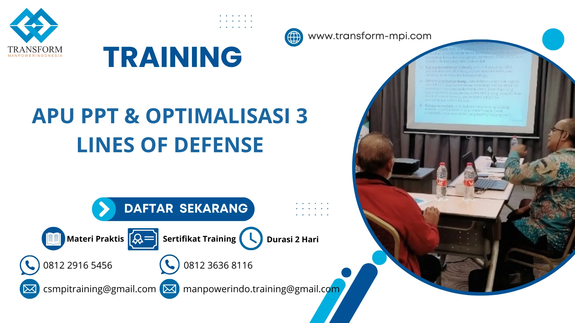 TRAINING APU PPT & OPTIMALISASI 3 LINES OF DEFENSE