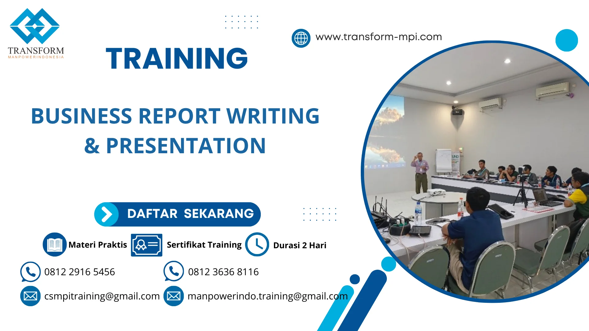 TRAINING BUSINESS REPORT WRITING & PRESENTATION