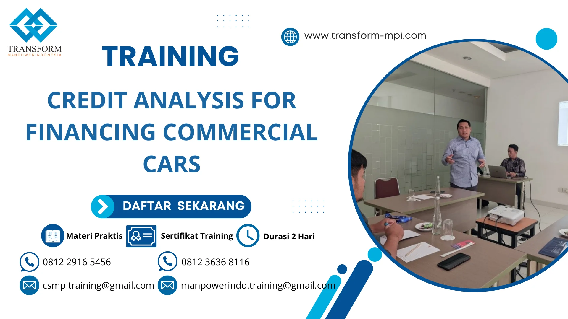 TRAINING CREDIT ANALYSIS FOR FINANCING COMMERCIAL CARS