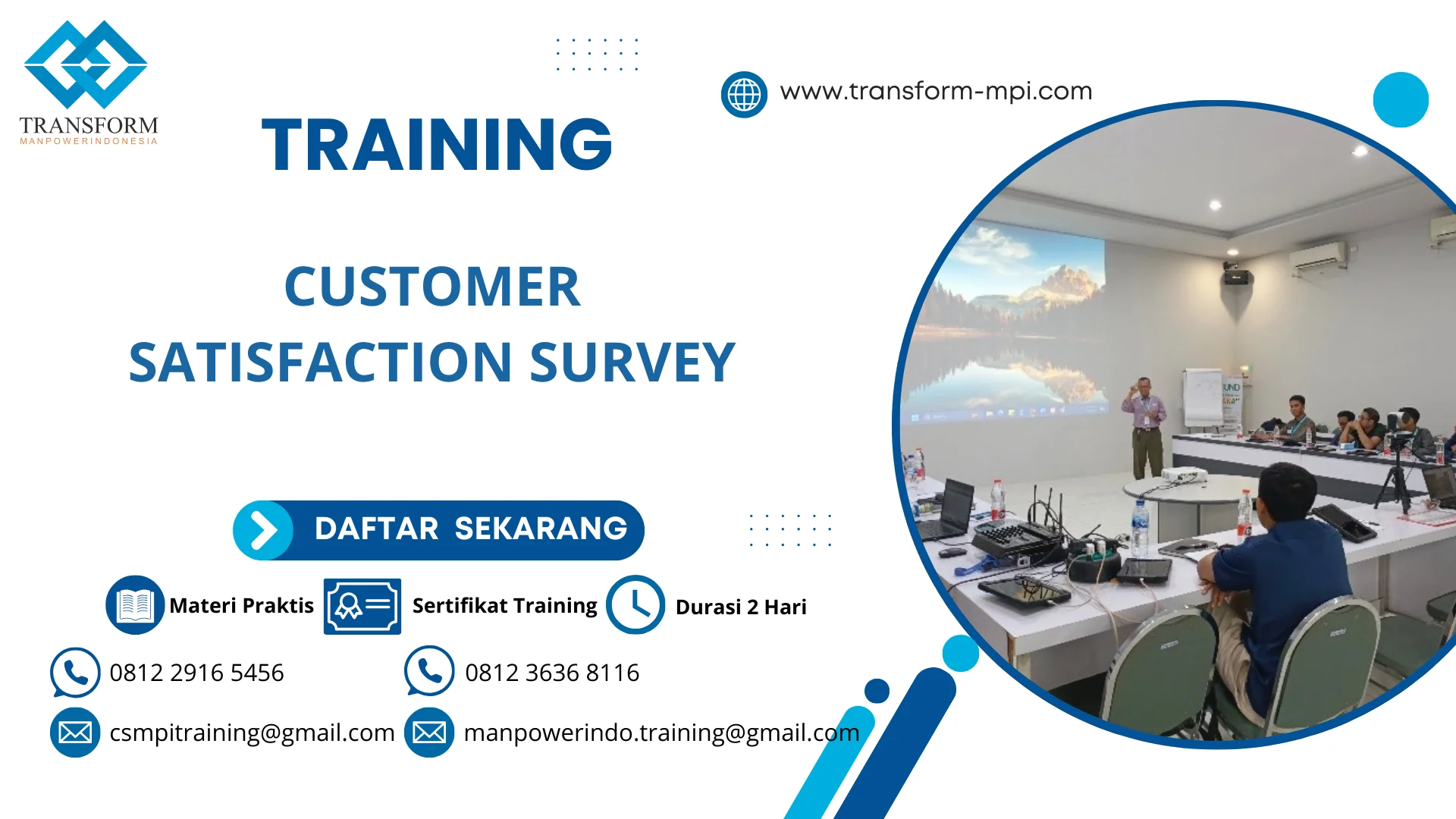 TRAINING CUSTOMER SATISFACTION SURVEY