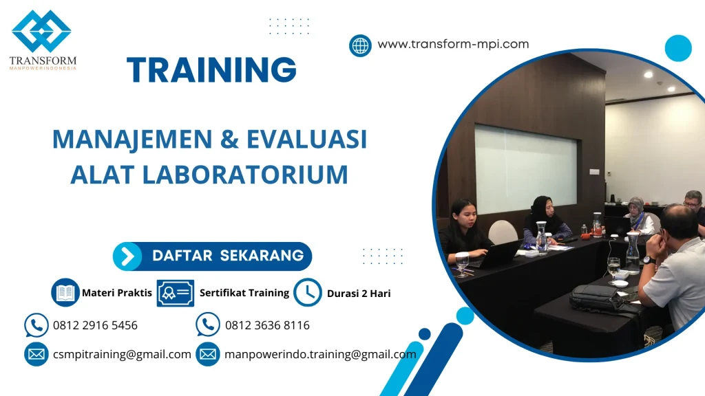 TRAINING MANAJEMEN & EVALUASI ALAT LABORATORIUM