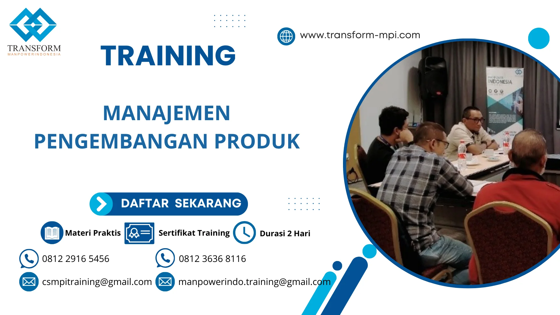 TRAINING MANAJEMEN PENGEMBANGAN PRODUK