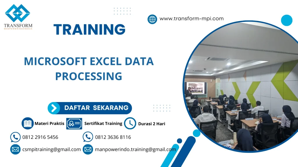TRAINING MICROSOFT EXCEL DATA PROCESSING