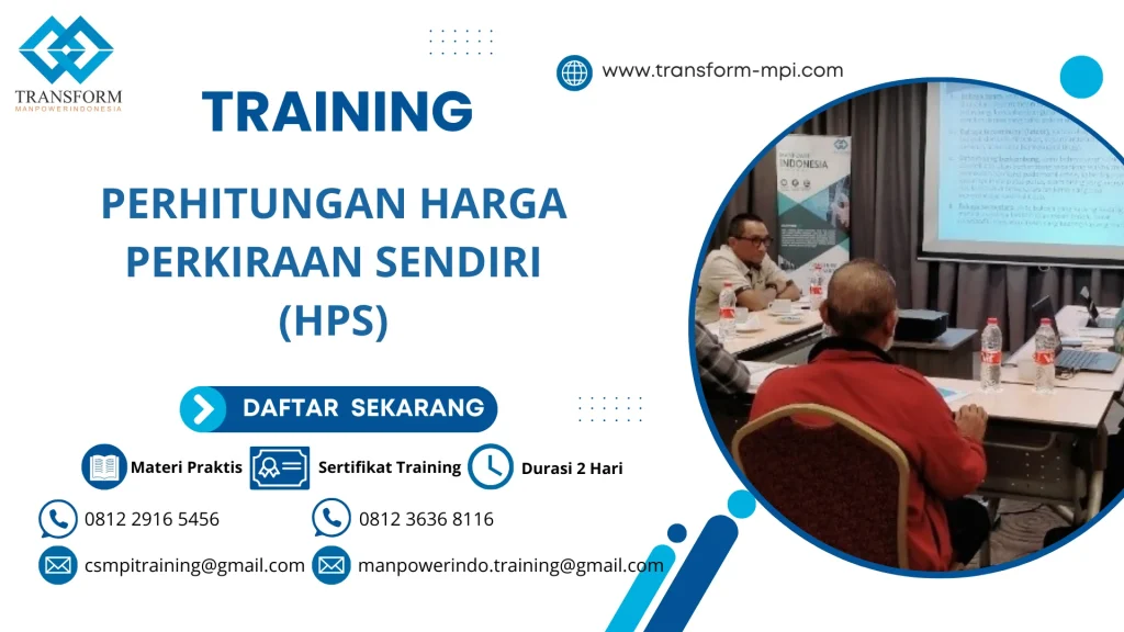 TRAINING PERHITUNGAN HARGA PERKIRAAN SENDIRI (HPS)