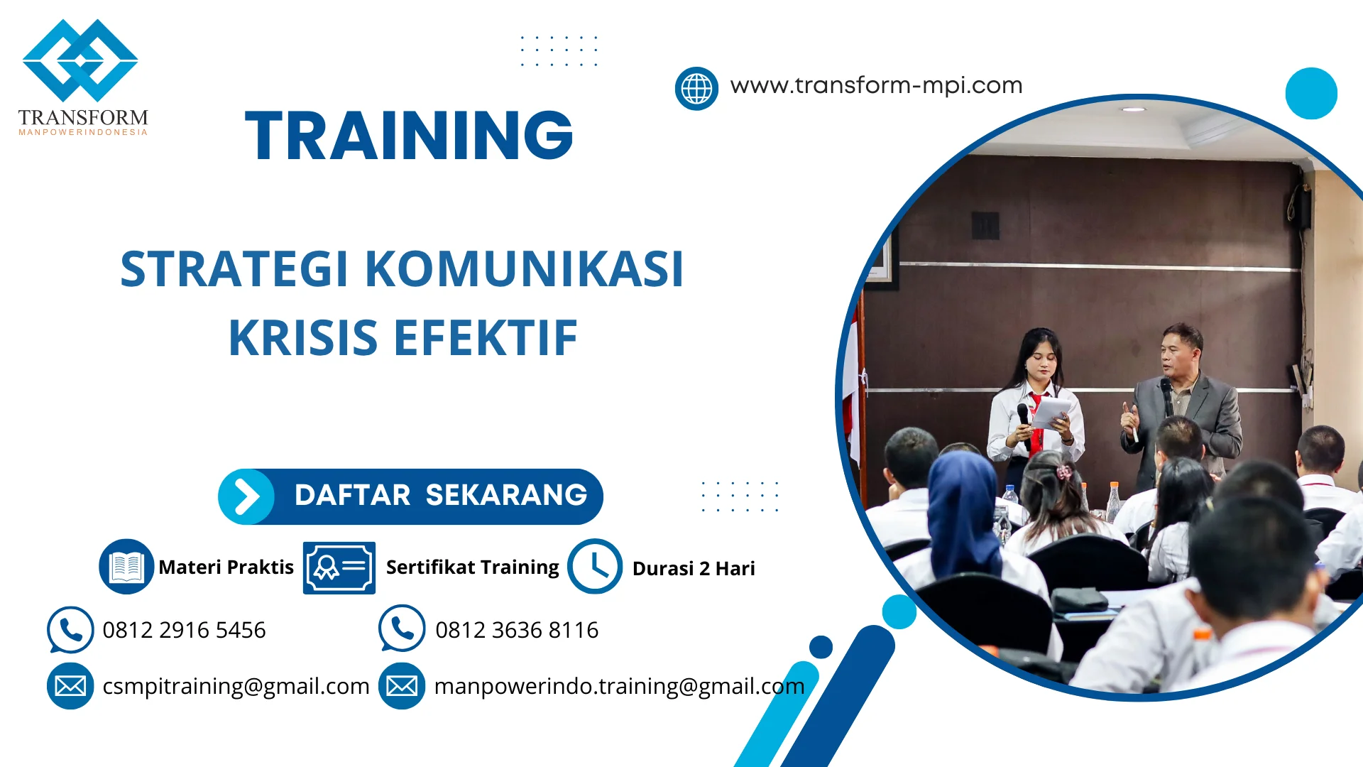 TRAINING STRATEGI KOMUNIKASI KRISIS EFEKTIF