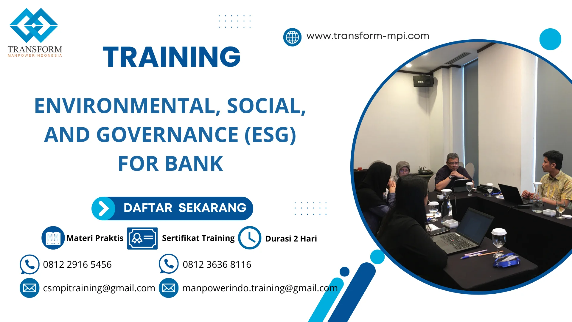 TRAINING ENVIRONMENTAL, SOCIAL, AND GOVERNANCE (ESG) FOR BANK