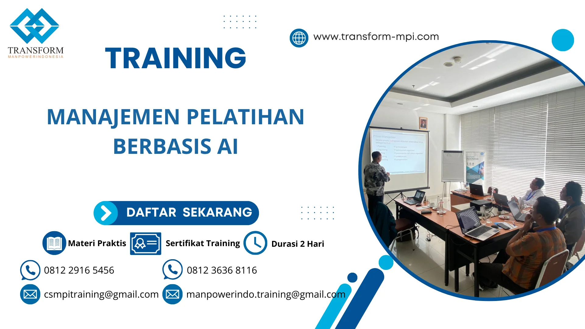 TRAINING MANAJEMEN PELATIHAN BERBASIS AI