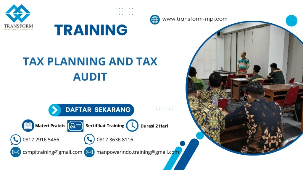 TRAINING TAX PLANNING AND TAX AUDIT