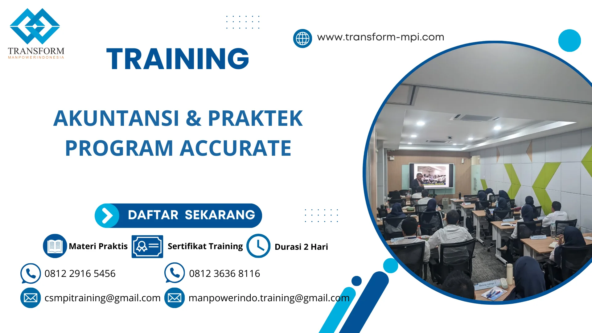 TRAINING AKUNTANSI & PRAKTEK PROGRAM ACCURATE